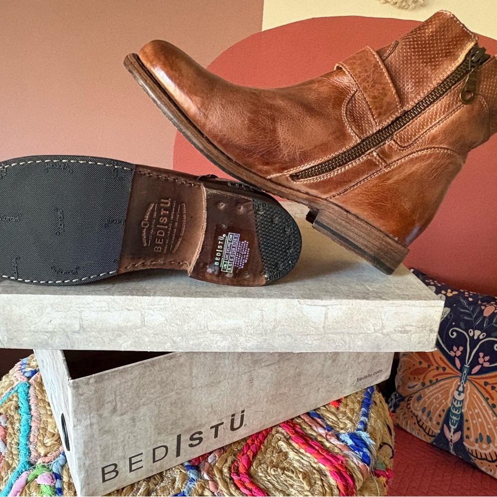 BEDSTÜ BECCA Tan Rustic ankle boots - Picture 3 of 6